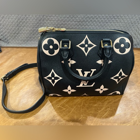 Louis Vuitton Speedy Bandoulière 25 in bicolor monogram empreinte - Picture 2 of 11